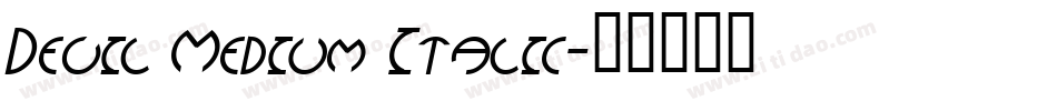 Devil Medium Italic字体转换